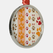Paw druckt niedliche Hundeliebhaber Ornament Aus Metall (Rechts)