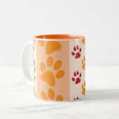 Paw druckt niedliche Hundeliebhaber Zweifarbige Tasse (Vorderseite Links)