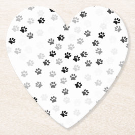 Paw druckt Papier-Untersetzer für Hundeliebhaber Untersetzer