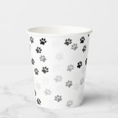 Paw druckt Party Paper Cup für Hundeliebhaber Pappbecher (Rückseite)