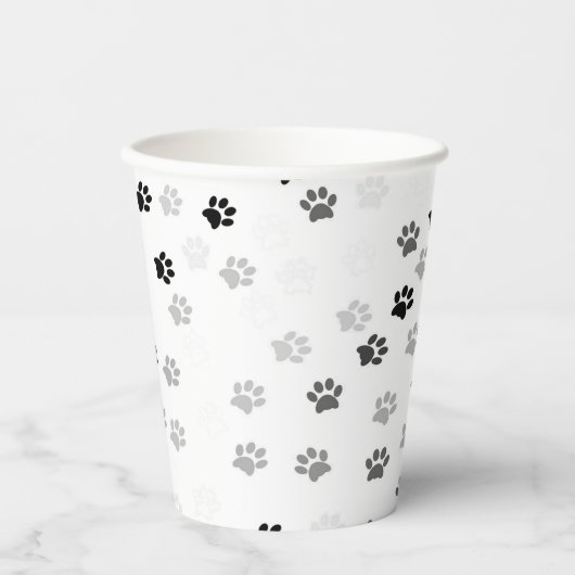 Paw druckt Party Paper Cup für Hundeliebhaber Pappbecher (Vorderseite)