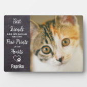 Paw druckt Personalisiertes Foto Pet Cat Memorial Fotoplatte (Vorderseite)