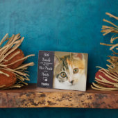 Paw druckt Personalisiertes Foto Pet Cat Memorial Fotoplatte (Seite)