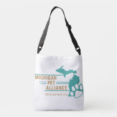 Paw druckt Sonnenblumenkreuz oder Schultertasche Tragetaschen Mit Langen Trägern (Rückseite)