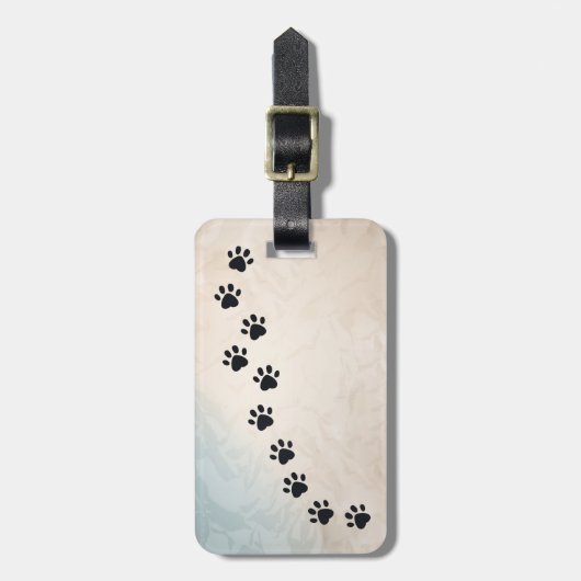 Paw druckt über meine gepäckanhänger (Vorderseite vertikal)