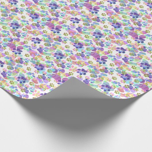 Paw druckt überall Papier Geschenkpapier (Ecke)