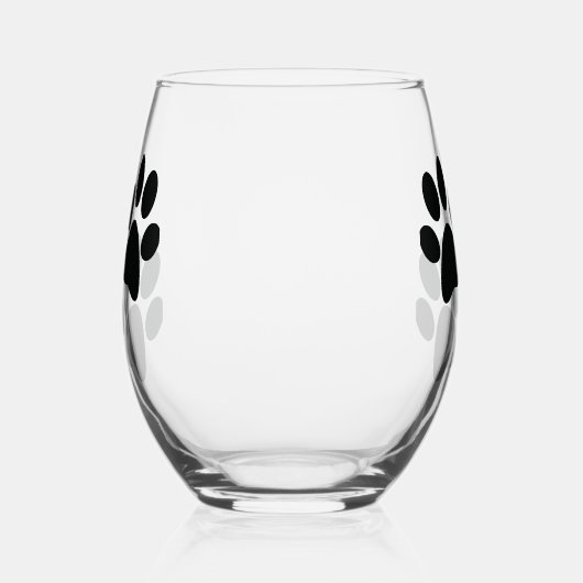 Paw druckt Wärmeglas Weinglas Ohne Stiel (Rechts)