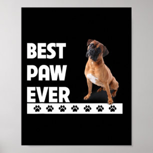 Paw Ever Boxer Bulldog Vater Väter Tag Hundeliebha Poster