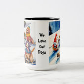 Paw fect Day to Go Rodeln Zweifarbige Tasse (Mittel)