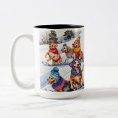 Paw fect Day to Go Rodeln Zweifarbige Tasse (Links)