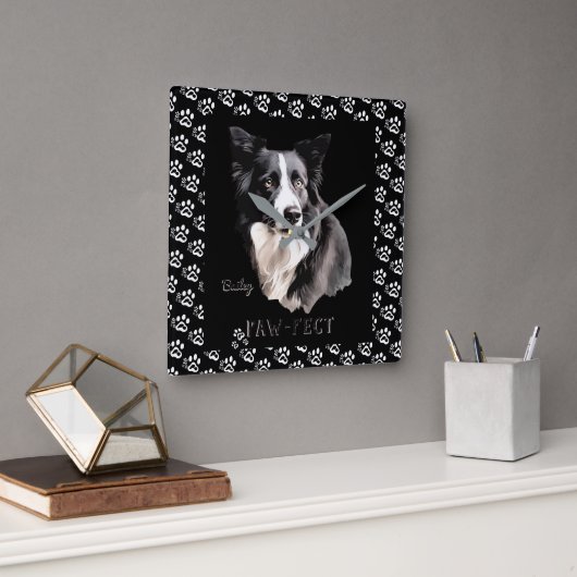 Paw-fect Quadratische Wanduhr (Büro)