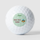 Paw-fect Swing  Hund -Name/ Initiale Golfball (Vorderseite)