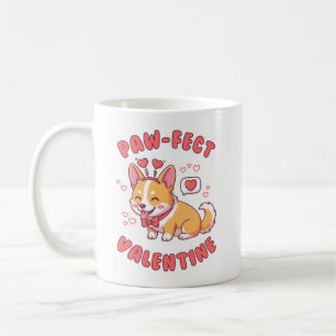 Paw-fekter Valentinstag - Corgi-Hund Valentinstag  Kaffeetasse