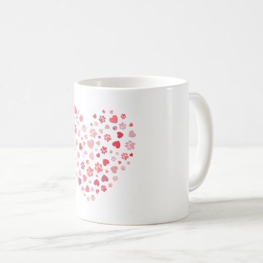 Paw Heart Kaffeetasse (VorderseiteRechts)