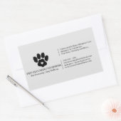 Paw Heart Pet Dog Business Rechteckiger Aufkleber (Umschlag)