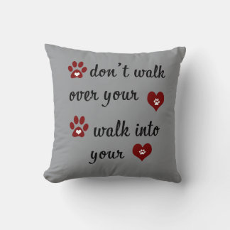 Paw Heart Quote Kissen