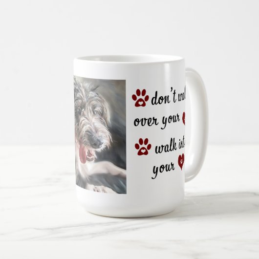 Paw Heart Quote Tasse (VorderseiteRechts)