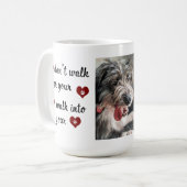 Paw Heart Quote Tasse (Vorderseite Links)