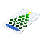 Paw Here Premium Magnet "Paw Prints Christmas Tree (Linke Seite)
