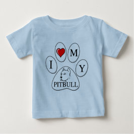 PAW - Herzlich mein Pit Bull - Liebe Hunde Baby T-shirt