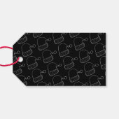 Paw Humbug Pet Foto Rot und Schwarz Weihnachten Geschenkanhänger (Rückseite Horizontal)