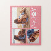 Paw Joy EDITABLE FARBE Personalisiert Puzzle (Vertikal)