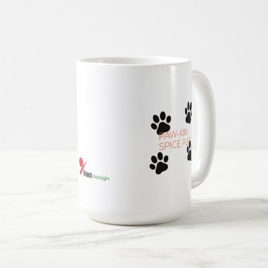 Paw-kin Spice Pup - Funny Halloween Pet Lover Kaffeetasse (VorderseiteRechts)