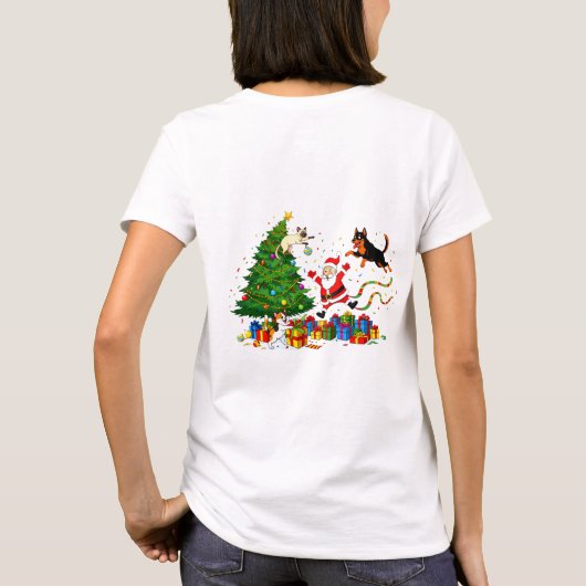 PAW-LIDAY PANIC! Santa’s Furry Mayhem T-Shirt (Rückseite)