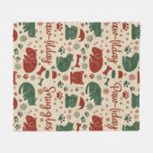 Paw-liday Snuggles Pet Lover Dog Cat Christmas Fleecedecke (Vorderseite (Horizontal))