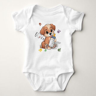 Paw Liebe Niedlicher Welpenhund Baby Strampler