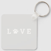 Paw Love Editable Color Pet Lover Foto Keychain Schlüsselanhänger (Rückseite)