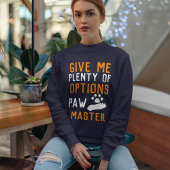 Paw Master Funny Custom Cat Typografy personalisie Sweatshirt