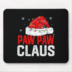 Paw Paw Claus Funny Xmas Familie Matching Großvate Mousepad