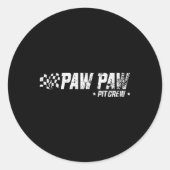 Paw Paw T Crew Race Car Birthday Family Racing Runder Aufkleber (Vorderseite)