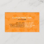Paw Pet Doctor Animal Hospital Groom Sitter orange Visitenkarte (Rückseite)