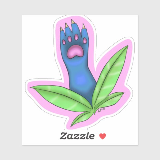 Paw Plant Sticker (Blatt)
