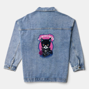 Paw Power Punk Cat Jeansjacke