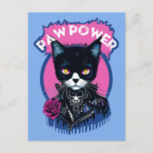 Paw Power Punk Cat Postkarte