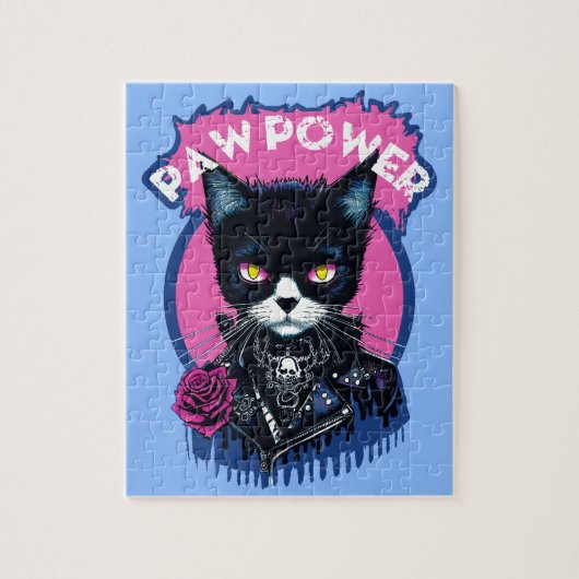 Paw Power Punk Cat Puzzle (Vertikal)
