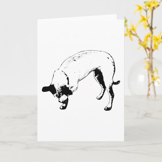 Paw-Pressed Holiday Hello Karte (Gelbe Blume)