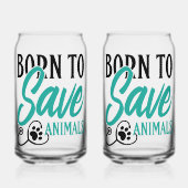 Paw Print and Stethoscope Heart Graphic Dosenglas (Vorderseite)