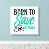 Paw Print and Stethoscope Heart Graphic Leinwanddruck (Insitu (Holzboden))