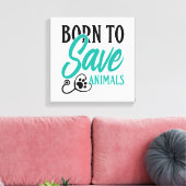 Paw Print and Stethoscope Heart Graphic Leinwanddruck (Insitu (Wohnzimmer))