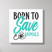 Paw Print and Stethoscope Heart Graphic Leinwanddruck (Vorderseite)