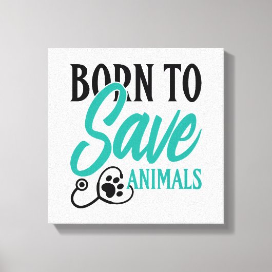 Paw Print and Stethoscope Heart Graphic Leinwanddruck (Vorderseite)