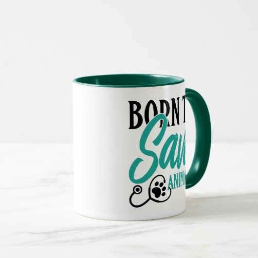 Paw Print and Stethoscope Heart Graphic Tasse (VorderseiteRechts)