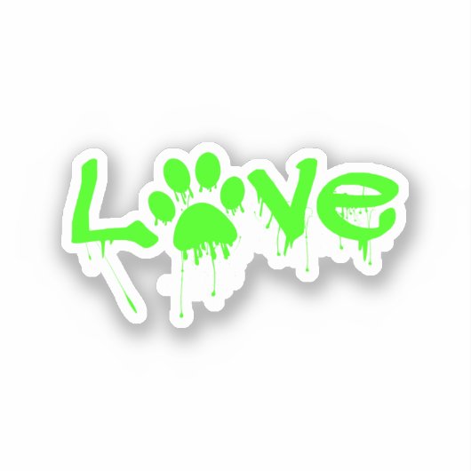 Paw Print Aufkleber (Vorderseite)