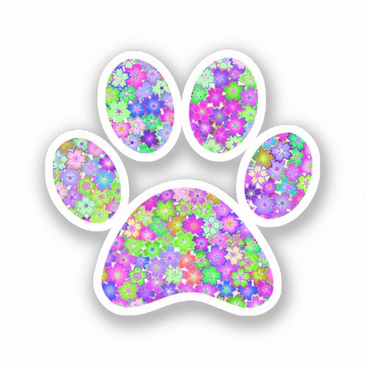 Paw Print Aufkleber (Vorderseite)