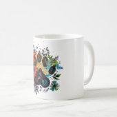 Paw Print Boho Wasserfarbe Kaffeetasse (VorderseiteRechts)