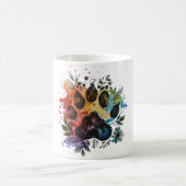 Paw Print Boho Wasserfarbe Kaffeetasse (Mittel)